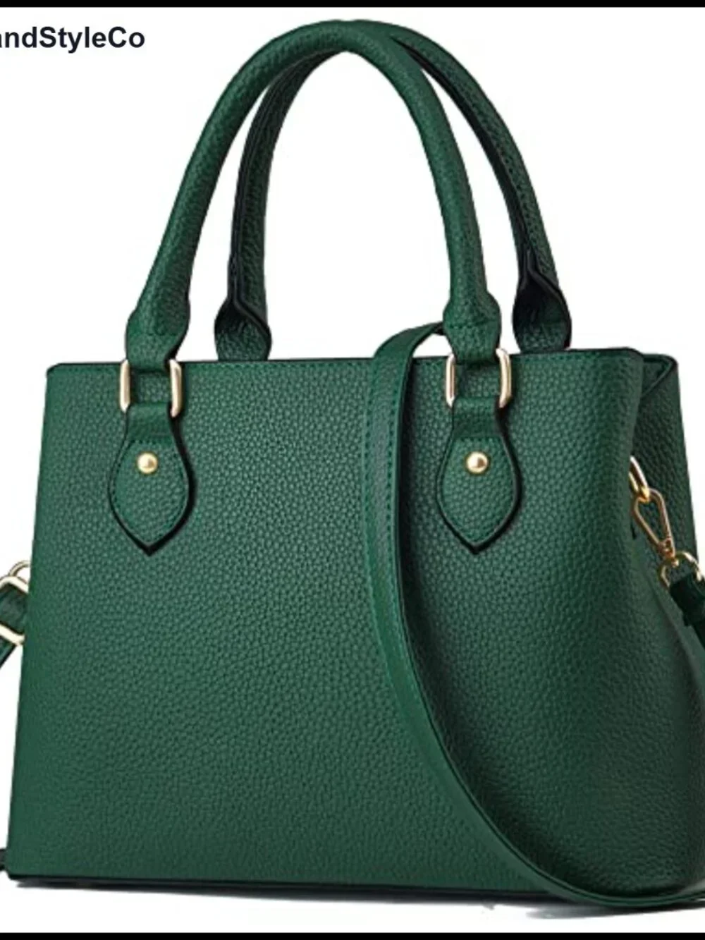 Faux Leather Satchel Crossbody Tote Shoulder Bag with Adjustable Strap